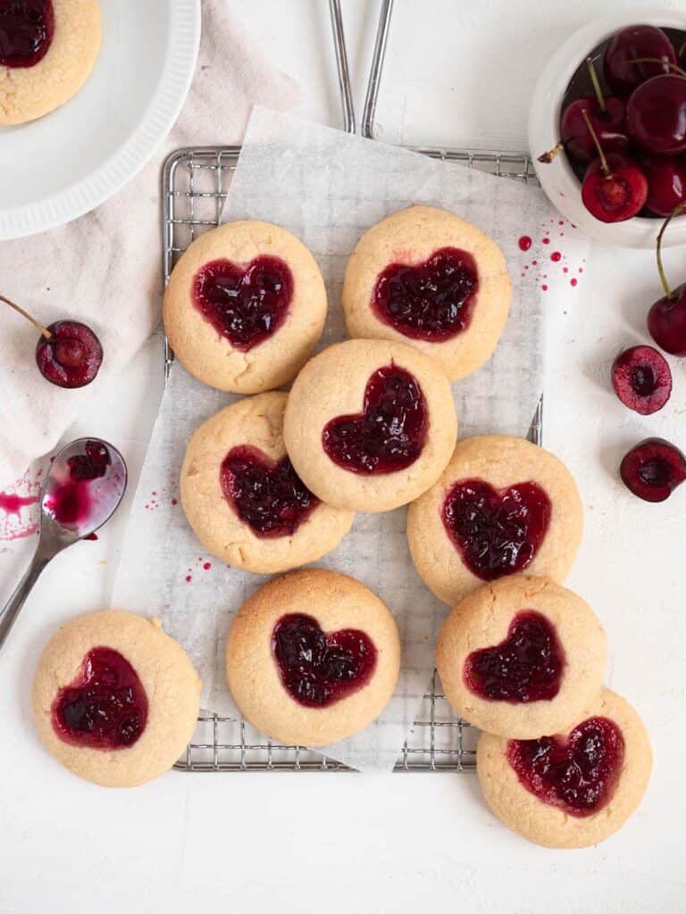 Thumbprint Heart Cookies